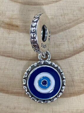Pandora Evil Eye Silver Dangle Charm, S925 Silver Jewelry